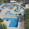 A huge lazy river and water park allows for hours and hours of fun for the whole family.